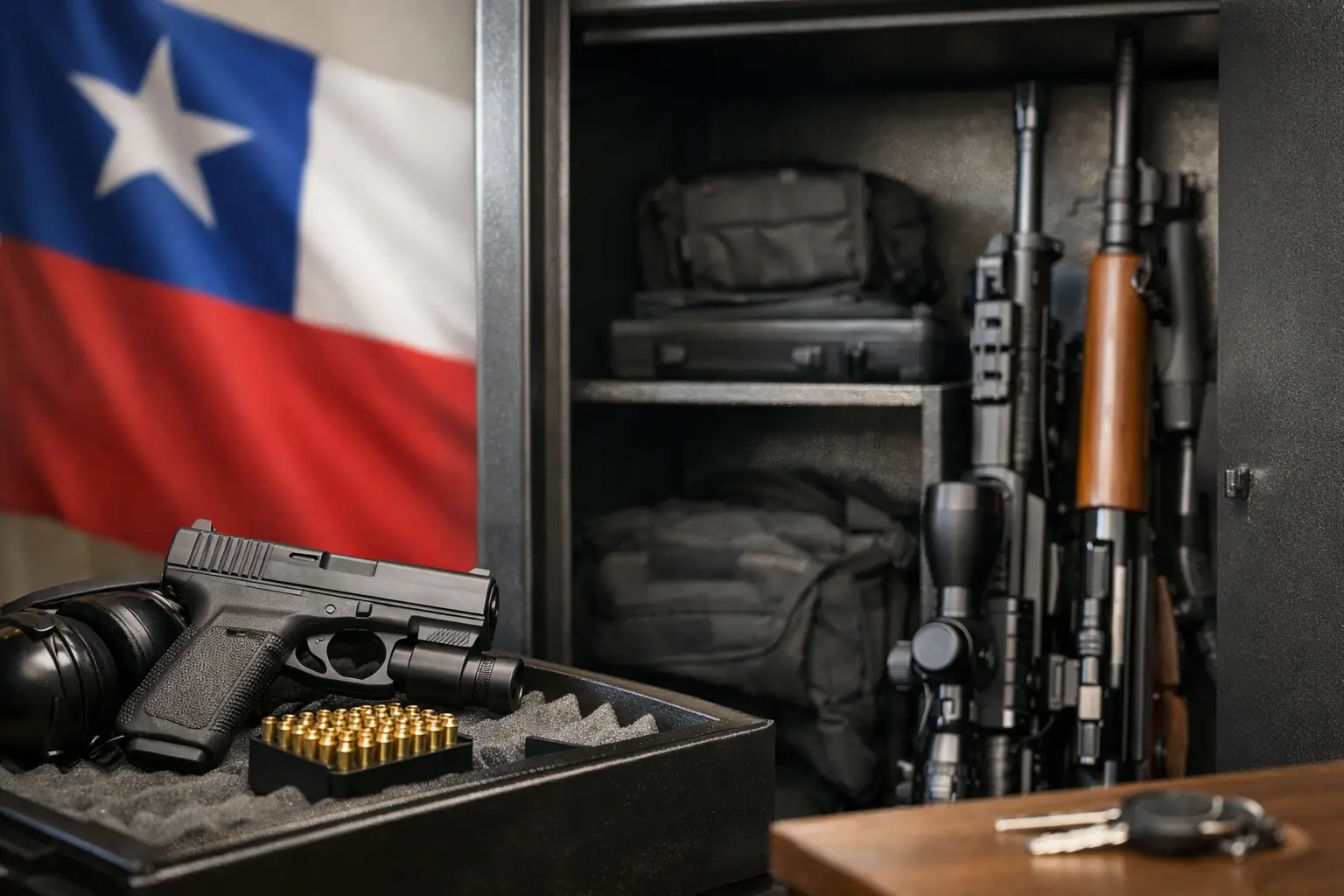 Cómo guardar armas legalmente en Chile
